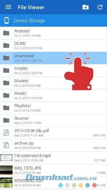 Quản lý tập tin trên bộ nhớ với File Viewer