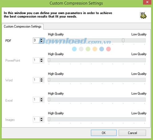 Tùy chỉnh nén PDF