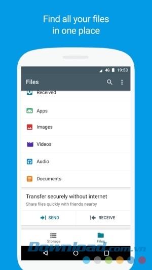 Files Go cho Android hỗ trợ tìm file