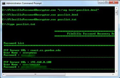 FilezillaPasswordDecryptor