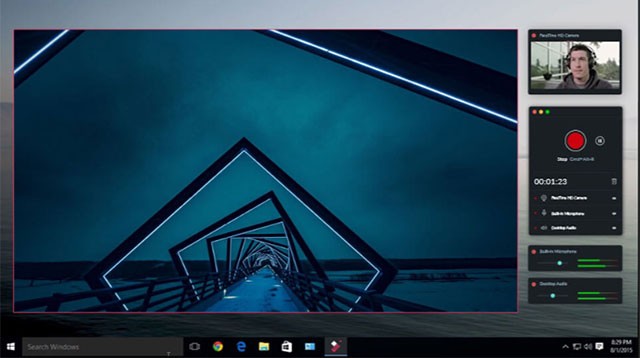 Giao diện phần mềm quay video màn hình đơn giản - Wondershare Filmora Scrn