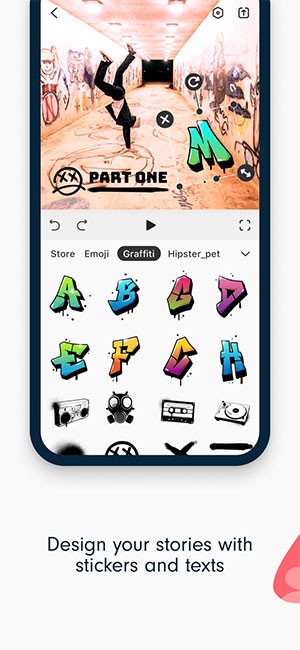 Trang trí video bằng sticker và text