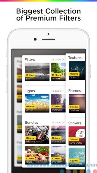 Bộ lọc ảnh phong phú