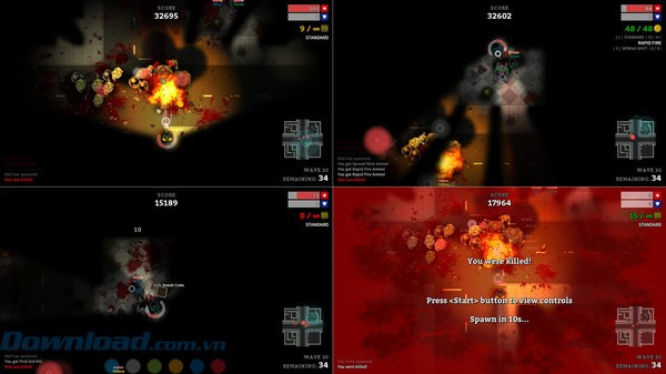 Chia màn hình thành 4 phần