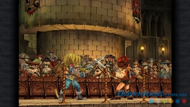 Hình ảnh trận đấu kiếm quyết liệt giữa Zidane và Blank trong game nhập vai mới Final Fantasy IX