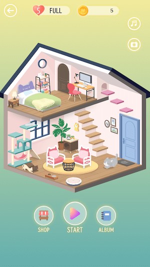 Find a different A Cat House là game tìm điểm khác biệt đồ họa dễ thương