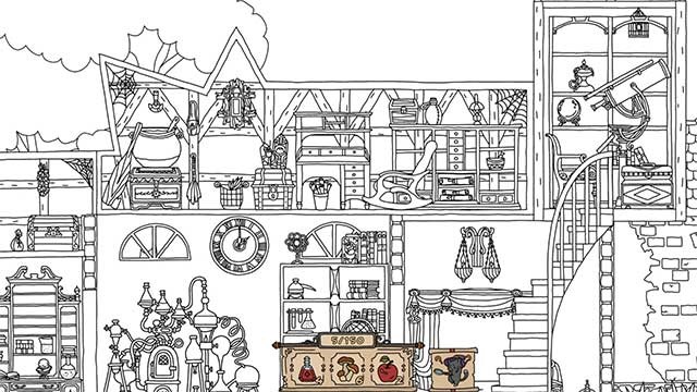 Lối chơi tìm đồ vật ẩn kết hợp tô màu thú vị với đồ họa vẽ tay vô cùng chi tiết