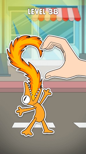 Làm trái tim bằng ngón tay cùng với các quái vật đáng yêu trong game Finger Heart