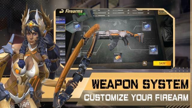 Hệ thống vũ khí mạnh mẽ, tùy chỉnh vũ khí của bạn