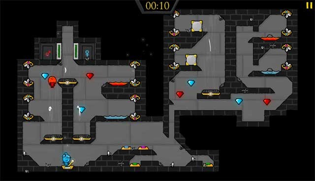 Giúp Fire Boy và Water Girl thoát khỏi 7 ngôi đền khác nhau tượng trưng cho 7 yếu tố tự nhiên