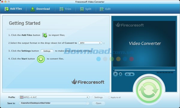 Firecoresoft Video Converter for Mac