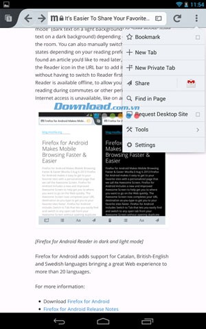 Firefox Beta trên Android