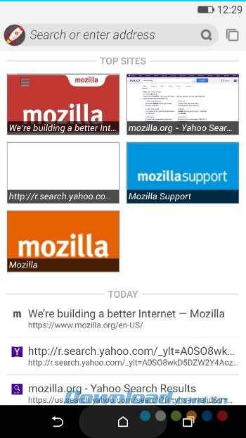 Tính năng tìm kiếm của Firefox OS 2.5 Developer Preview