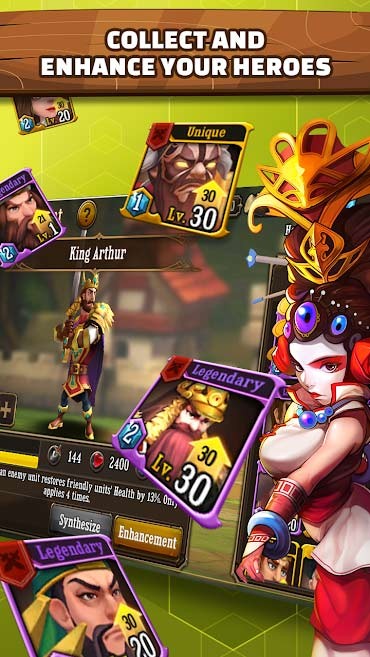 Chiêu mộ và nâng cấp để tăng cường sức mạnh cho các anh hùng