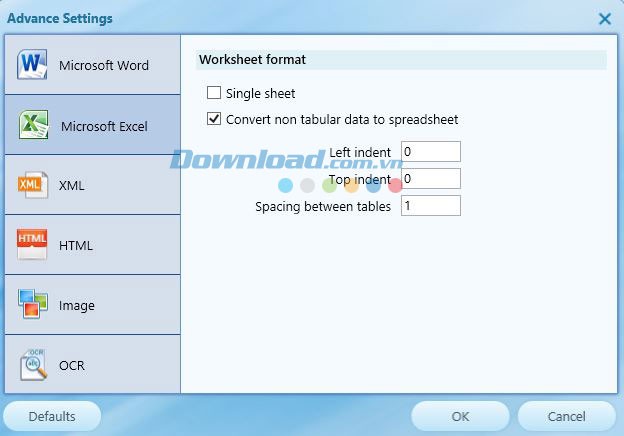 Chuyển đổi PDF sang file Excel với First PDF