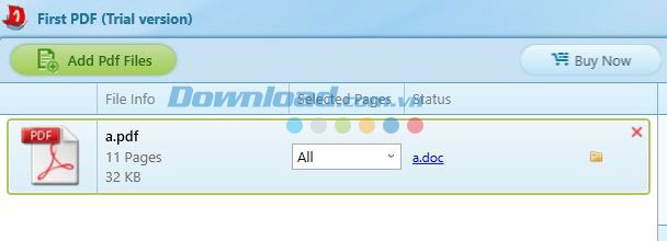 Tập tin kết quả sau khi dùng First PDF
