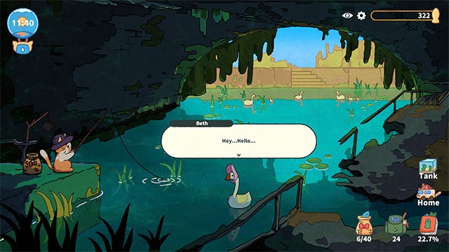 Fischer's Fishing Journey là game mô phỏng mèo câu cá với bầu không khí yên bình, thư giãn