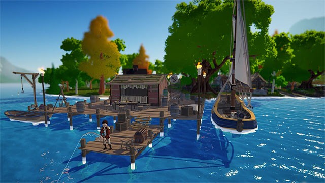 Câu cá là hoạt động chính trong Fisherman's Palace game, giúp dẫn dắt câu chuyện theo nhiều hướng