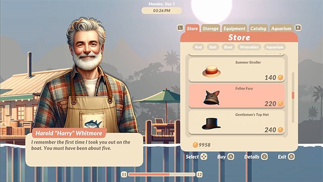 Tùy chỉnh nhân vật chính trong game Fishing Valley bằng các kiểu mũ thời trang