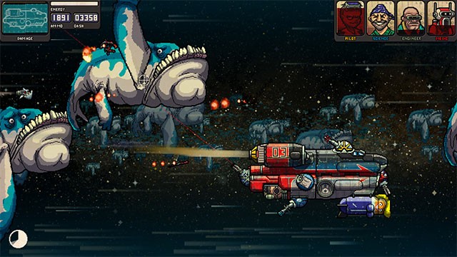 Đánh bại boss khổng lồ trong game Fission Superstar X