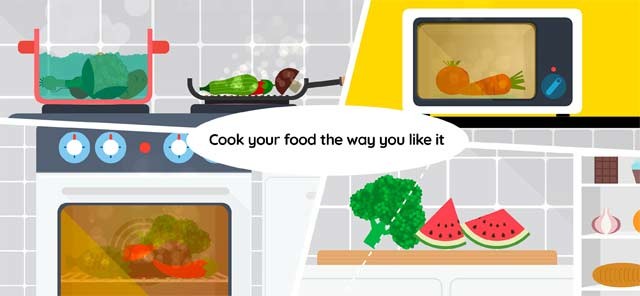 Nấu nướng theo các bạn thích trong nhà bếp