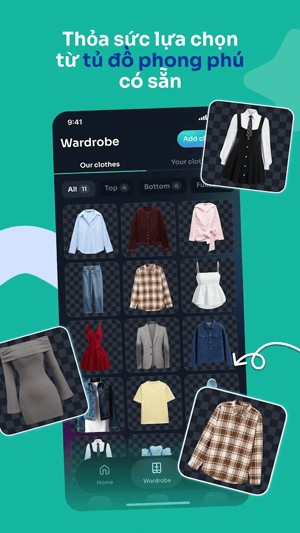 Thoải mái lựa chọn từ tủ đồ