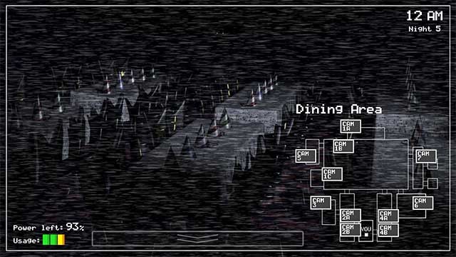 Ghi nhớ vị trí gấu Freddy xuất hiện để mở cửa thoát hiểm an toàn nhất