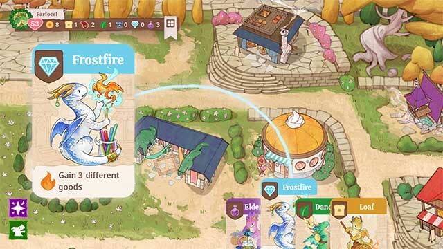 Sắp xếp rồng một cách hợp lý trong các cửa hàng của thị trấn