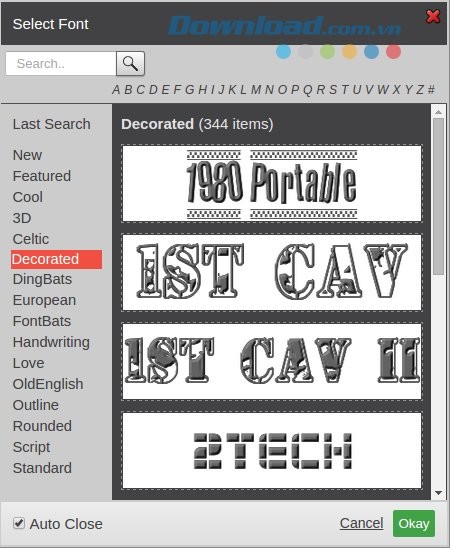 Định dạng font chữ
