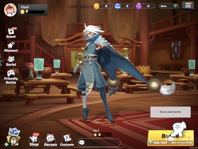 Chọn anh hùng của bạn từ một loạt các anh hùng trong game Flash Party