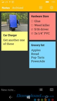 3 kiểu ghi chú của ứng dụng