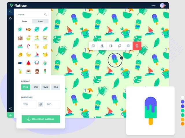 Flaticon cho phép bạn tải các icon yêu thích ở nhiều định dạng