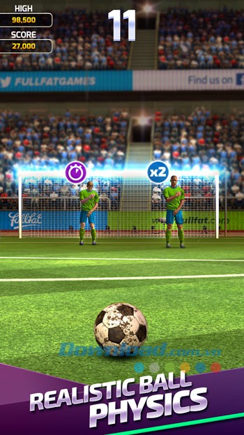 Cơ cấu vật lý mang lại không gian đá bóng như thật