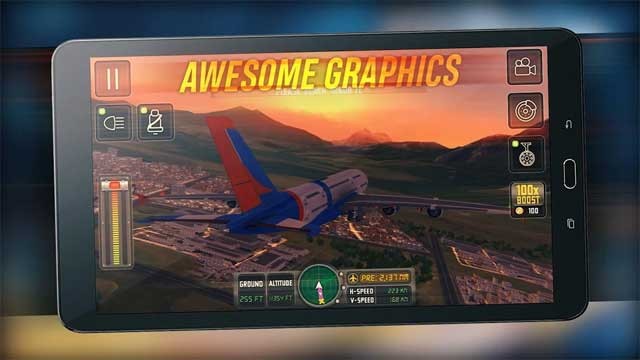 Flight Sim 2018 được thiết kế đồ họa 3D tuyệt đẹp