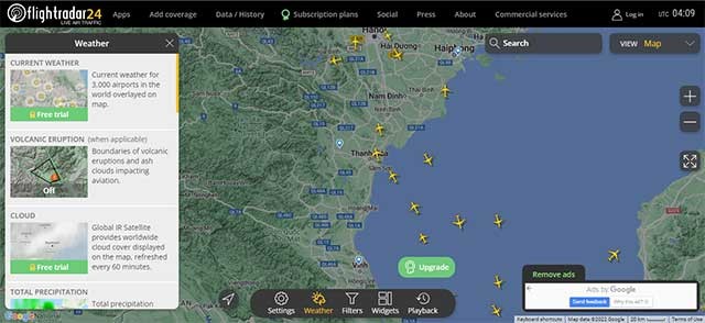 Flightradar24 online có mạng lưới hơn 17.000 bộ nhận ADS-B trên toàn thế giới