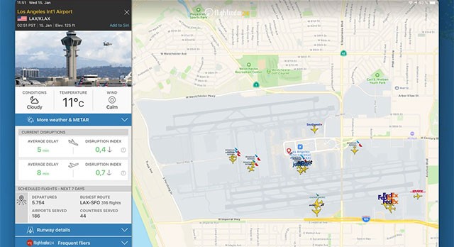 Kiểm tra thông tin sân bay trên toàn thế giới