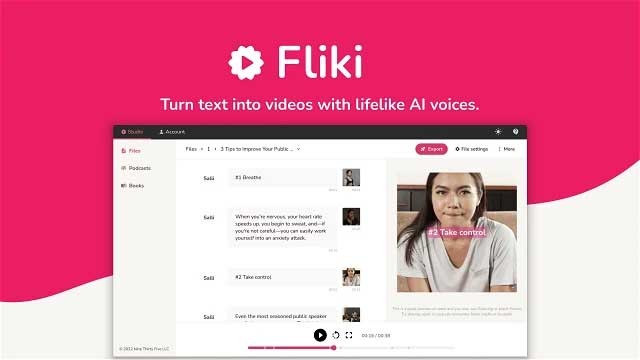 Fliki giúp chuyển văn bản thành video và văn bản thành giọng nói