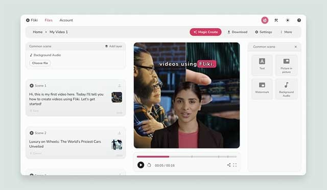 Fliki sẽ tạo ra các video AI nổi bật dựa trên thông tin đầu vào mà bạn đưa ra
