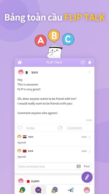 Bảng thông kê Flip Talk