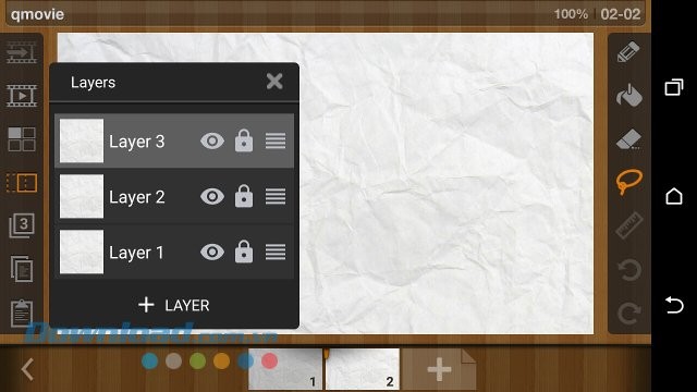 Thêm Layer mới trên FlipaClip