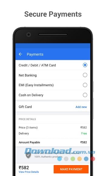 Thanh toán an toàn qua nhiều hình thức