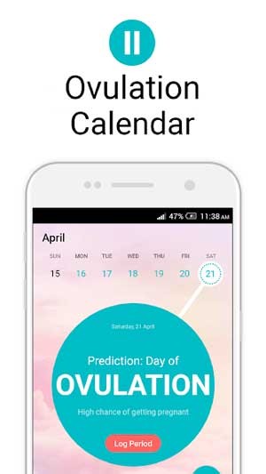 Flo cũng cung cấp lịch rụng trứng tiện ích