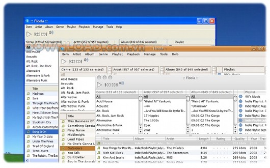 Floola tích hợp đầy đủ các chức năng tương tự máy nghe nhạc iPod