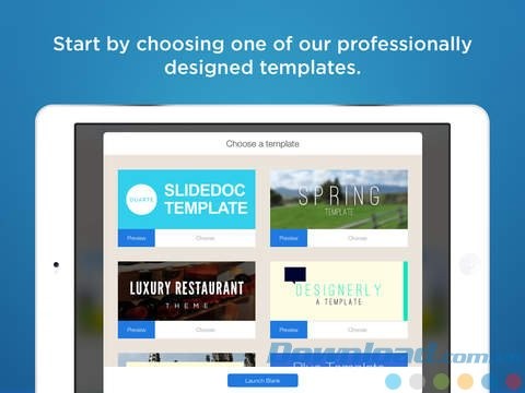 Dùng template có sắn