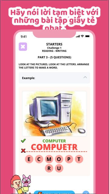 Bài tập với hình ảnh sắc nét