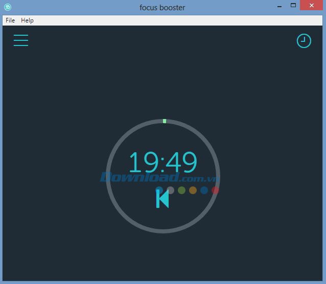 Focus Booster đếm thời gian