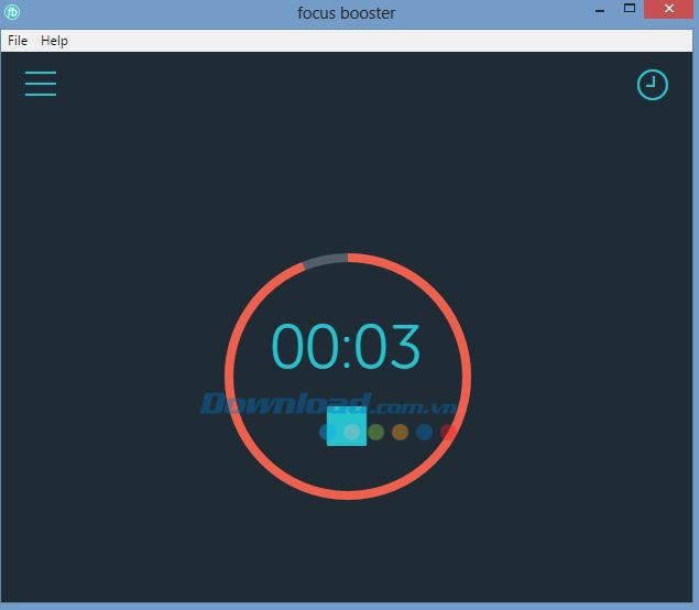 Focus Booster báo khi sắp hết giờ