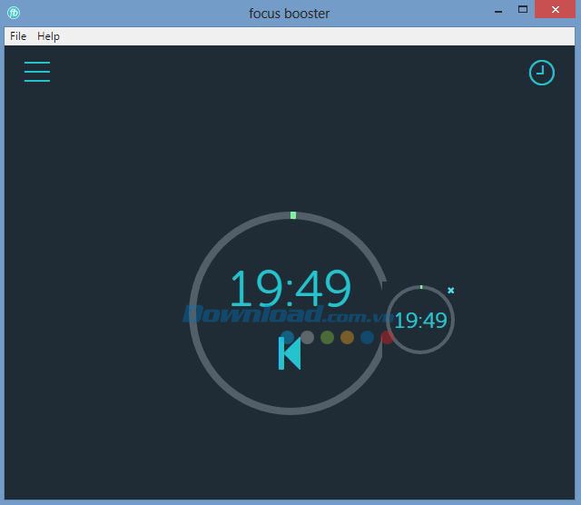 Lựa chọn mini-timer trong Focus Booster