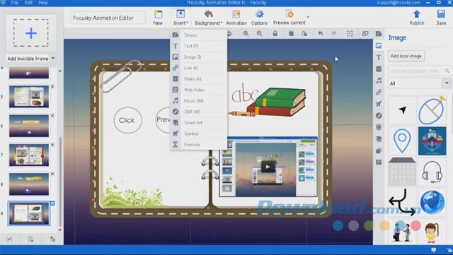 Thêm shape cho slide