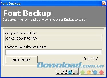 Thao tác sao lưu dữ liệu bằng Font Install & Backup cực dễ dàng